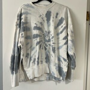 Abercrombie & Fitch Soft A&F Collection Blue & White tie-dyed sweatshirt